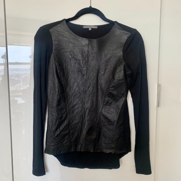 Michael Stars Leather Top Size XS - Picture 4 of 5